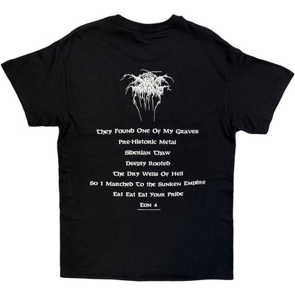 Black - Back - Darkthrone Unisex Adult Pre-Historic Metal T-Shirt