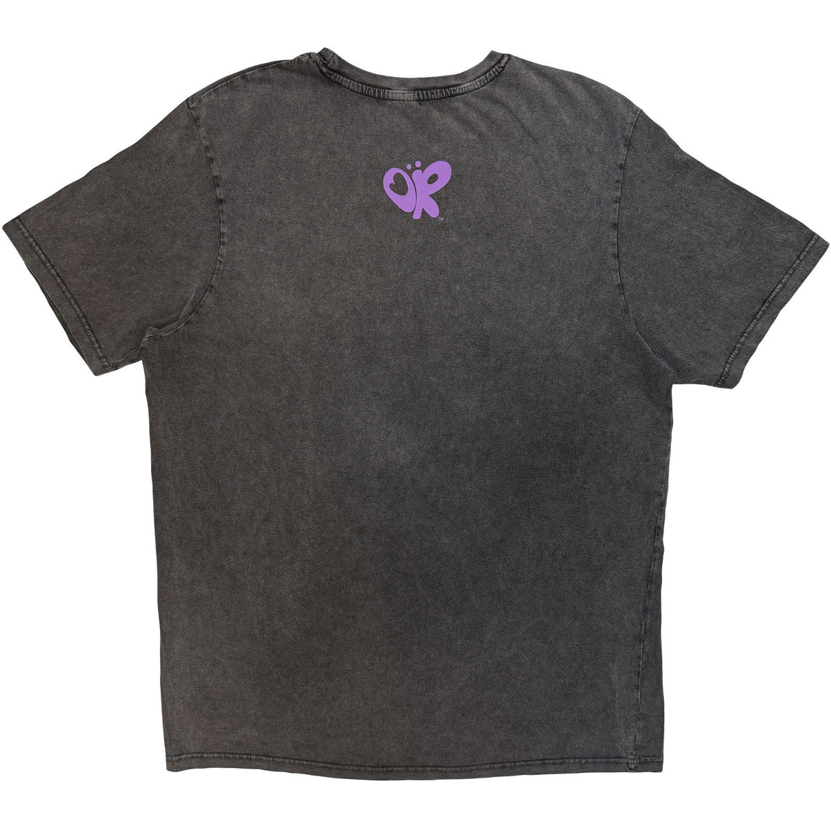 Charcoal Grey - Back - Olivia Rodrigo Unisex Adult Guts Album Cover Stone Wash Back Print T-Shirt