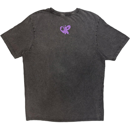 Charcoal Grey - Back - Olivia Rodrigo Unisex Adult Guts Album Cover Stone Wash Back Print T-Shirt