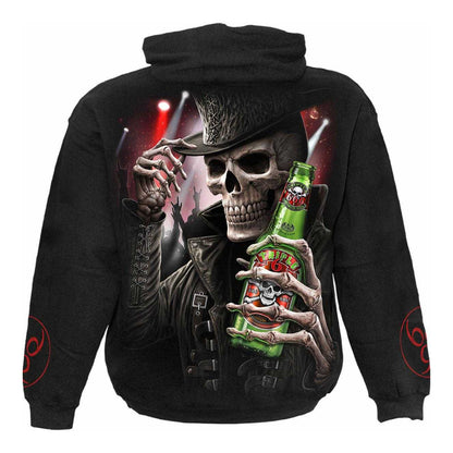 Black - Back - Spiral Direct Unisex Adult Triple 6 Back & Sleeve Print Hoodie