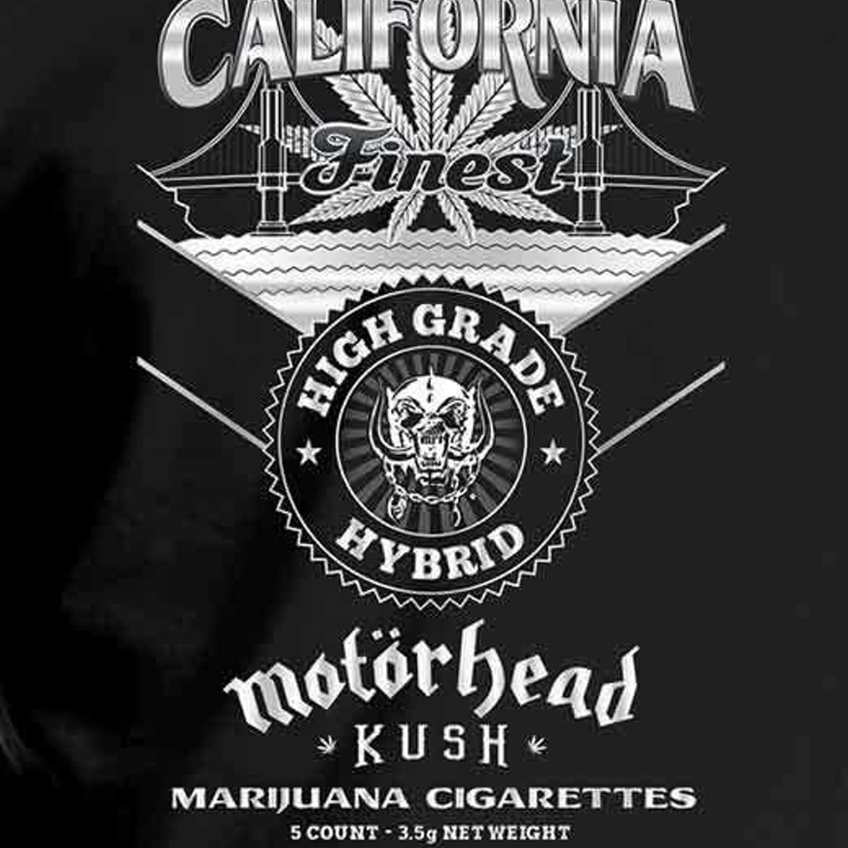 Black - Side - Motorhead Unisex Adult Kush T-Shirt