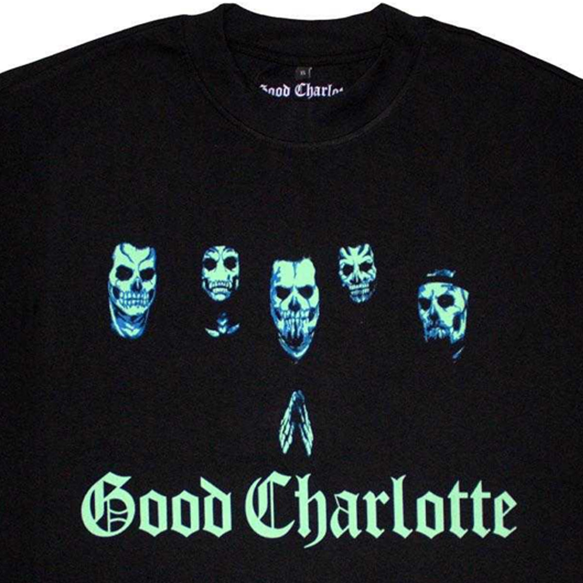 Black - Side - Good Charlotte Unisex Adult Generation RX Skulls Oversized T-Shirt