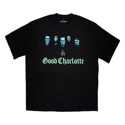 Black - Front - Good Charlotte Unisex Adult Generation RX Skulls Oversized T-Shirt