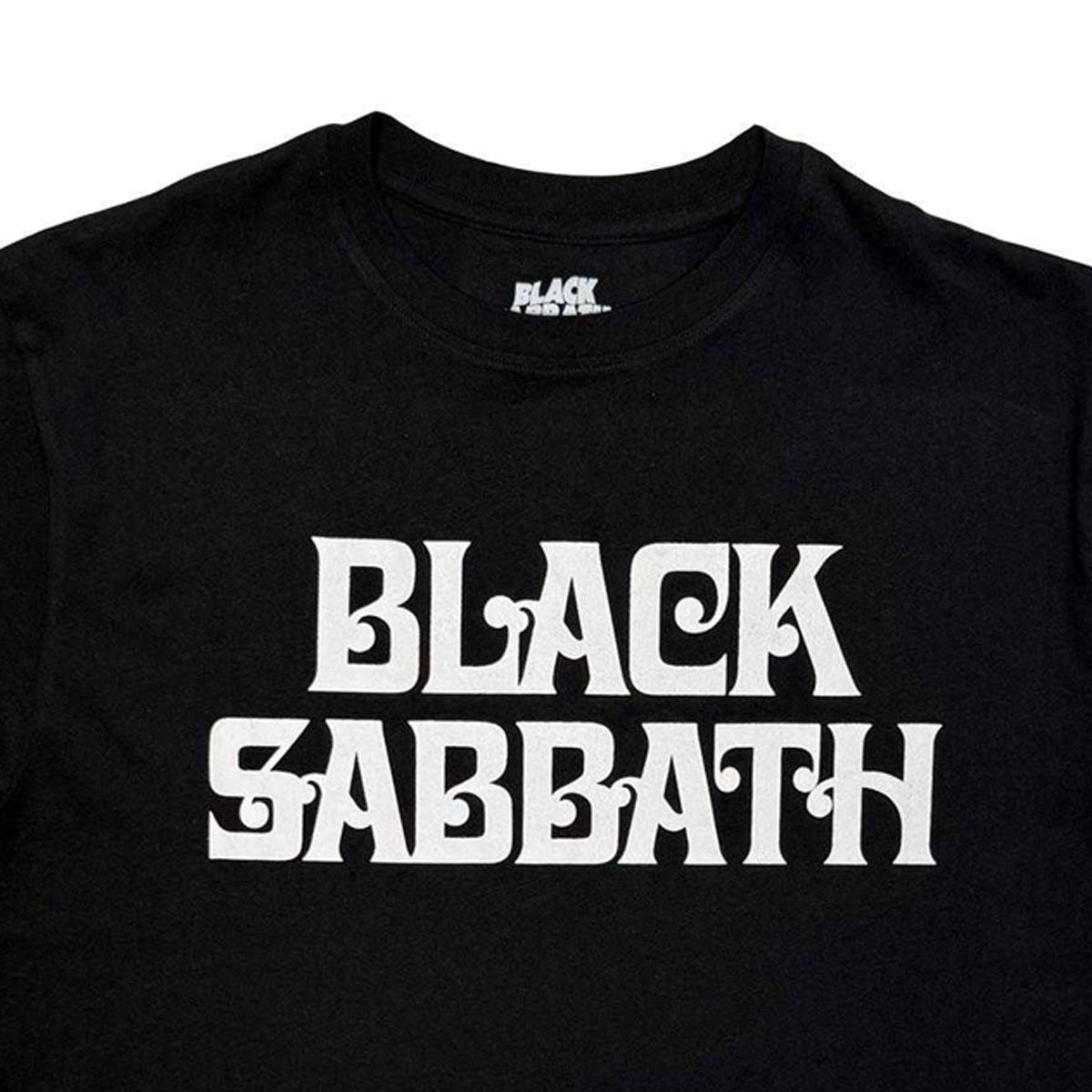 Black - Side - Black Sabbath Unisex Adult Mono Logo T-Shirt