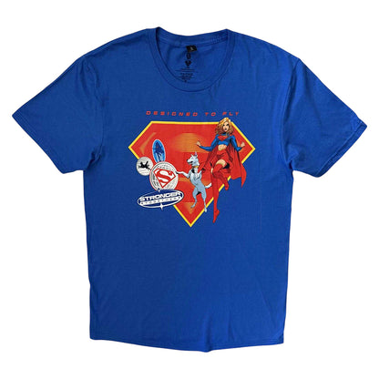 Blue - Front - Supergirl Unisex Adult Designed To Fly T-Shirt