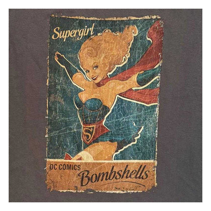 Charcoal Grey - Back - Supergirl Unisex Adult Bombshells T-Shirt