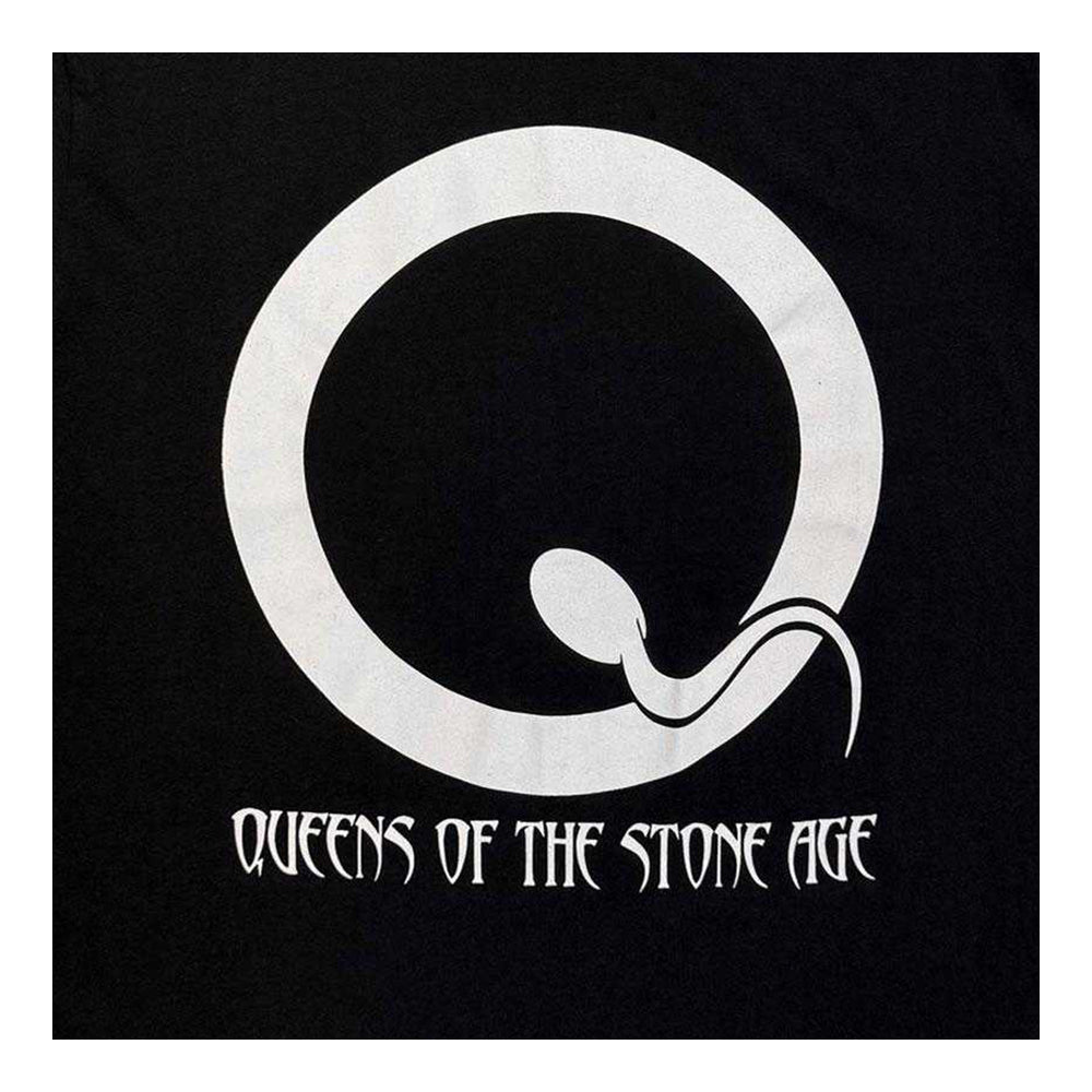 Black - Side - Queens Of The Stone Age Unisex Adult Logo T-Shirt