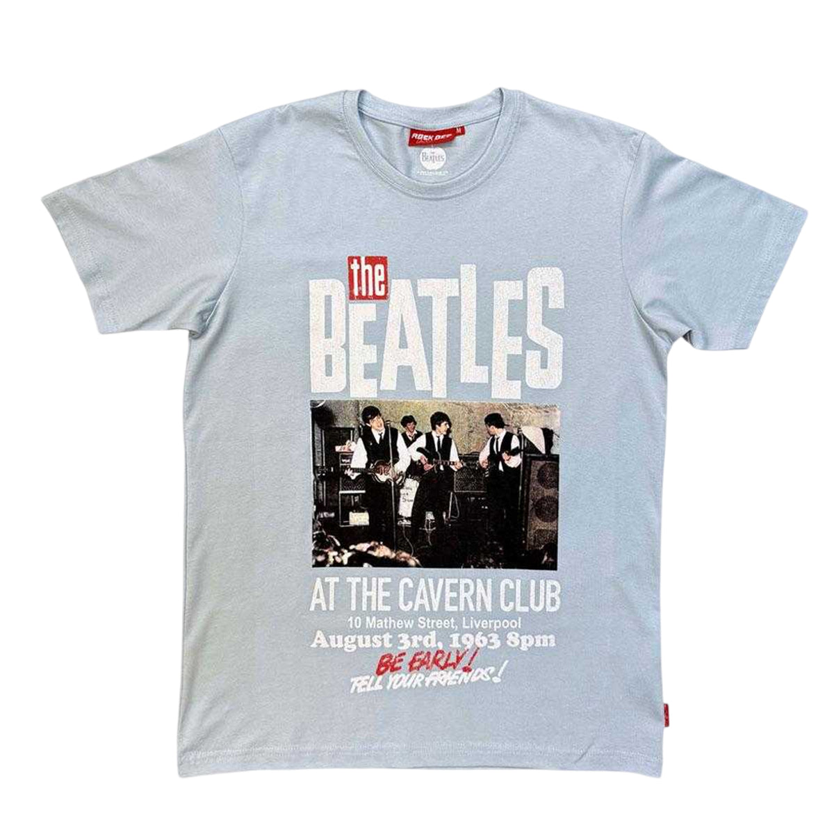 Light Blue - Front - The Beatles Unisex Adult Cavern Back Print T-Shirt