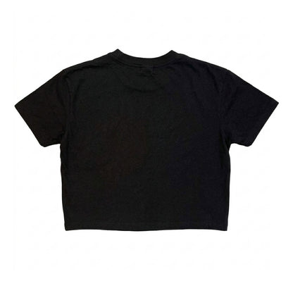 Black - Back - Foo Fighters Womens-Ladies Emblem Crop Top