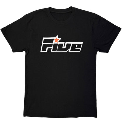 Black - Front - Five Unisex Adult Mono Logo T-Shirt