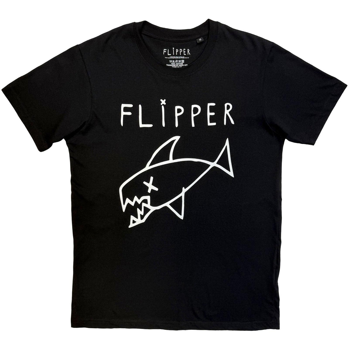 Black - Front - Flipper Unisex Adult Fish T-Shirt