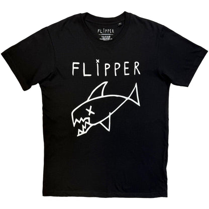 Black - Front - Flipper Unisex Adult Fish T-Shirt