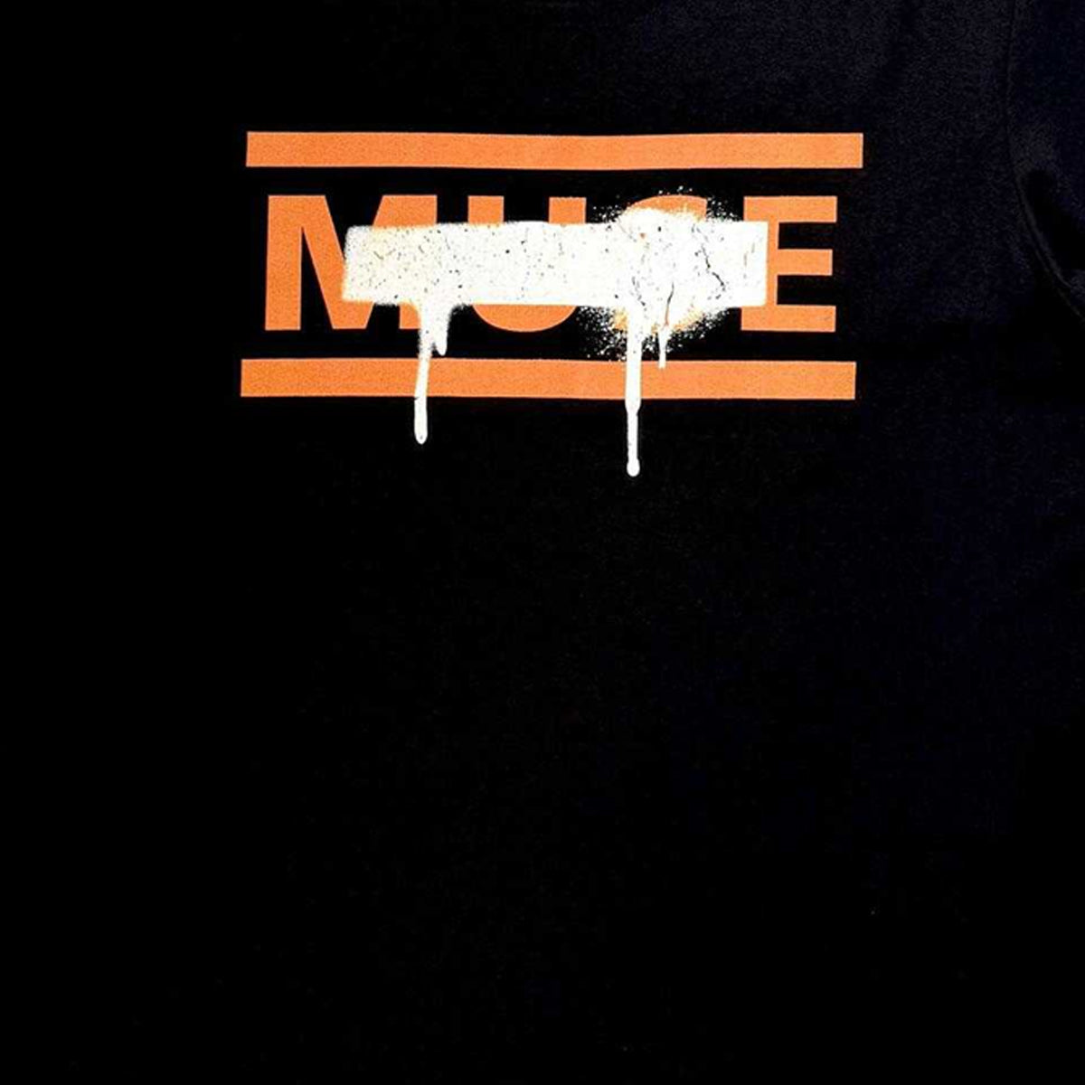 Black - Side - Muse Unisex Adult Graffiti Back Print T-Shirt