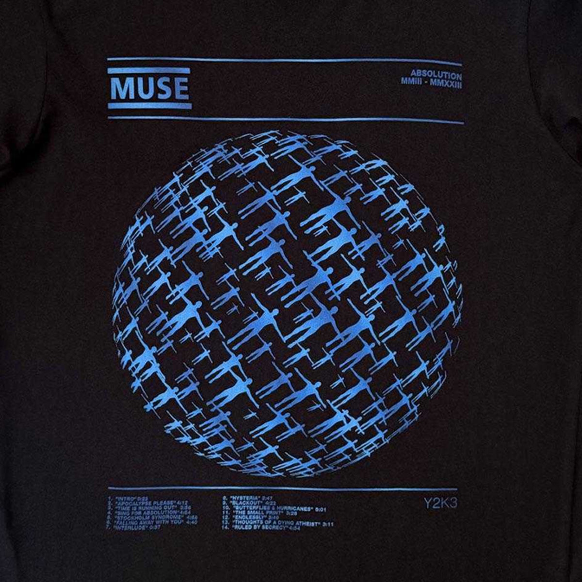 Black - Side - Muse Unisex Adult Absolution Crew Neck T-Shirt