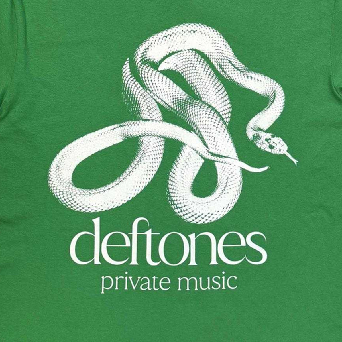Green - Side - Deftones Unisex Adult Private Music Mono T-Shirt