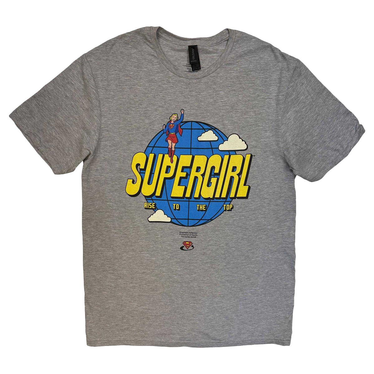 Grey - Front - Supergirl Unisex Adult Rise To The Top T-Shirt