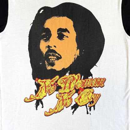 White-Black - Side - Bob Marley Unisex Adult No Woman No Cry Raglan T-Shirt