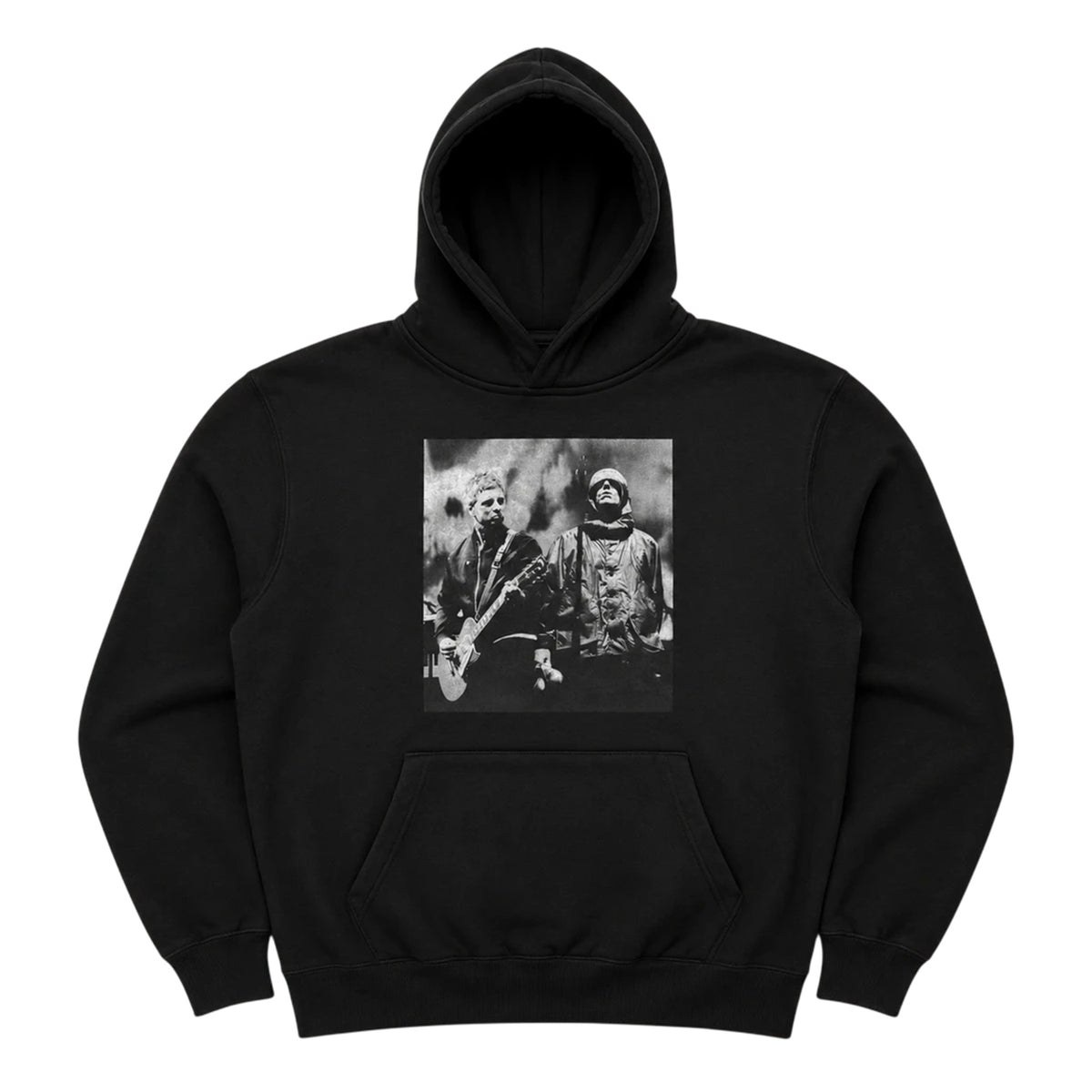 Black - Front - Oasis Unisex Adult Live Photo Hoodie