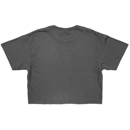 Charcoal Grey - Back - December 10 Womens-Ladies Group Pose Logo Crop Top