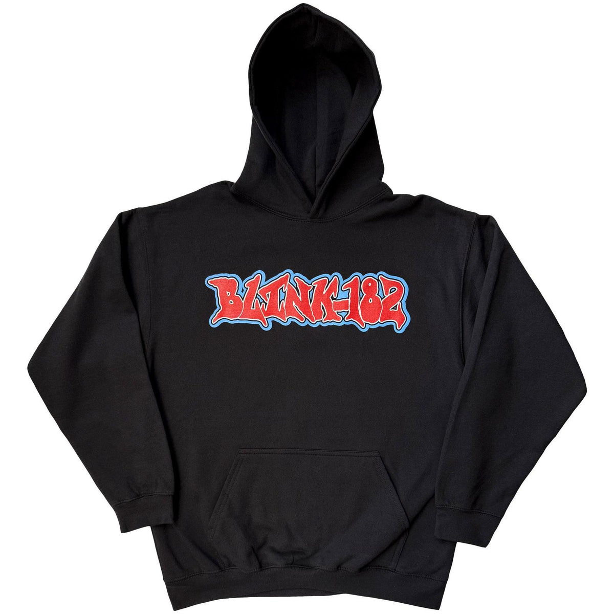 Black - Front - Blink 182 Unisex Adult Alien Reaper Back Print Hoodie