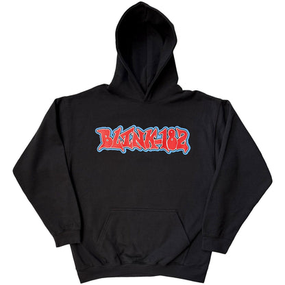 Black - Front - Blink 182 Unisex Adult Alien Reaper Back Print Hoodie