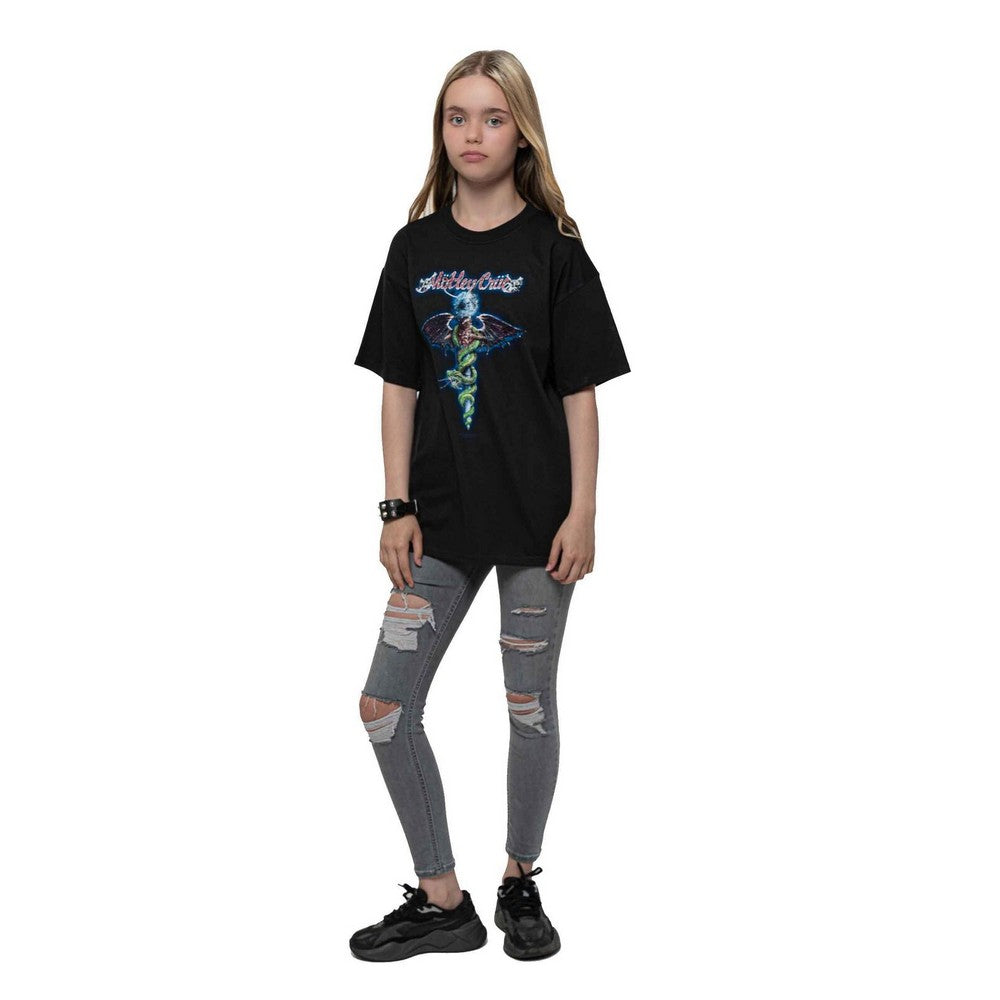 Black - Lifestyle - Motley Crue Childrens-Kids Dragon T-Shirt