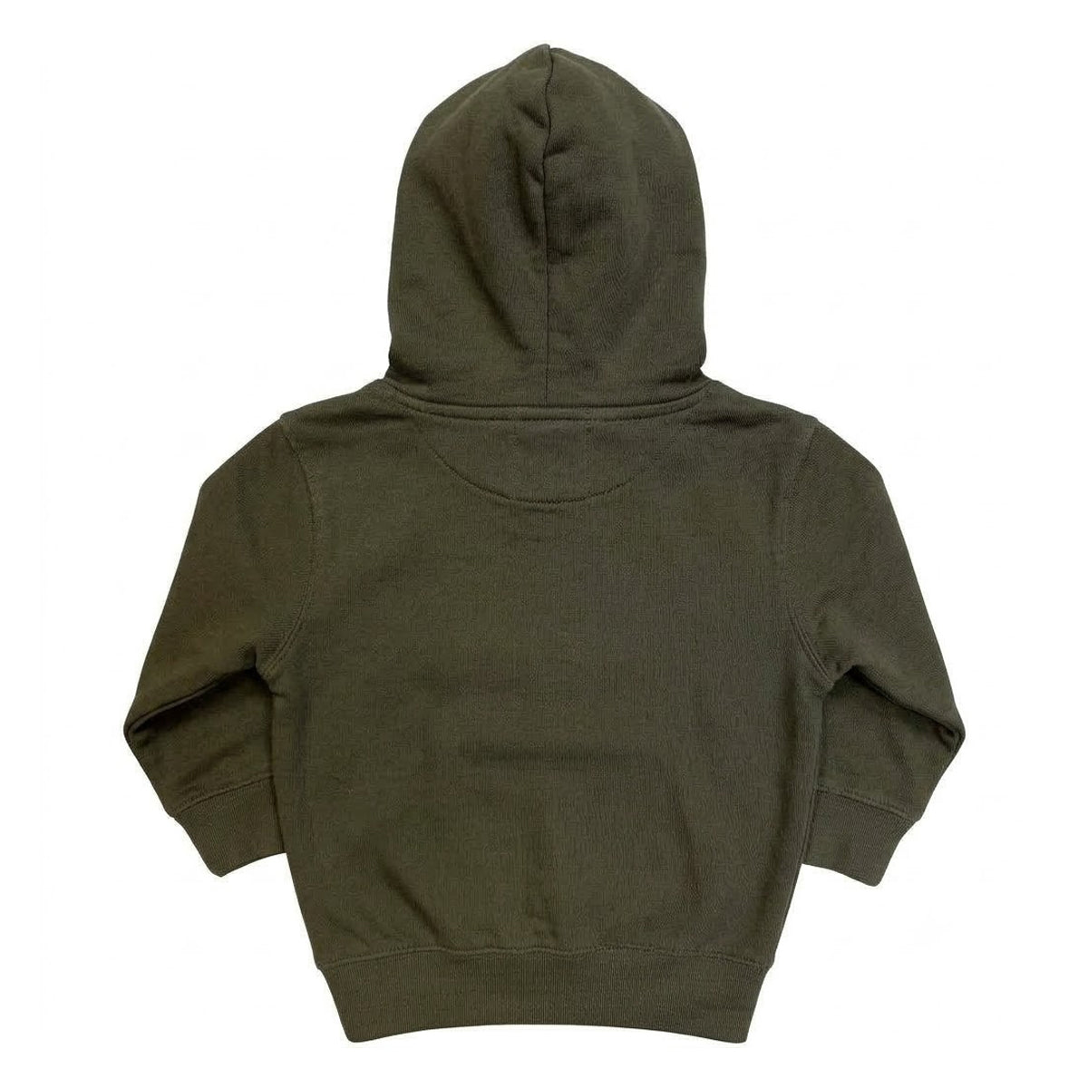 Khaki Green-Red - Back - Oasis Childrens-Kids Logo Hoodie