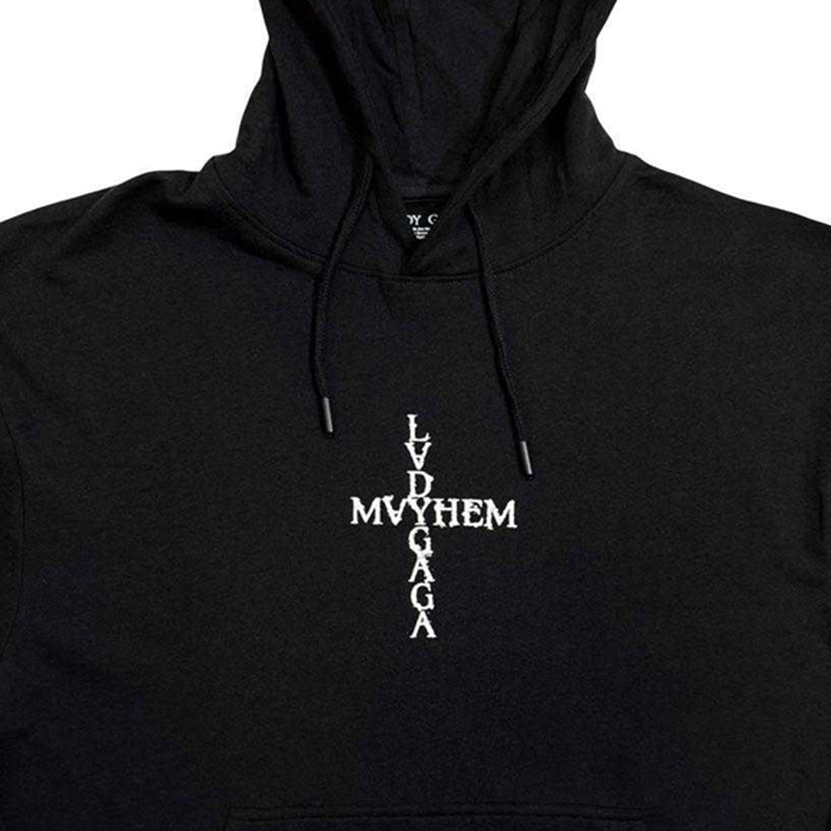 Black - Side - Lady Gaga Unisex Adult Mayhem Back Print Hoodie