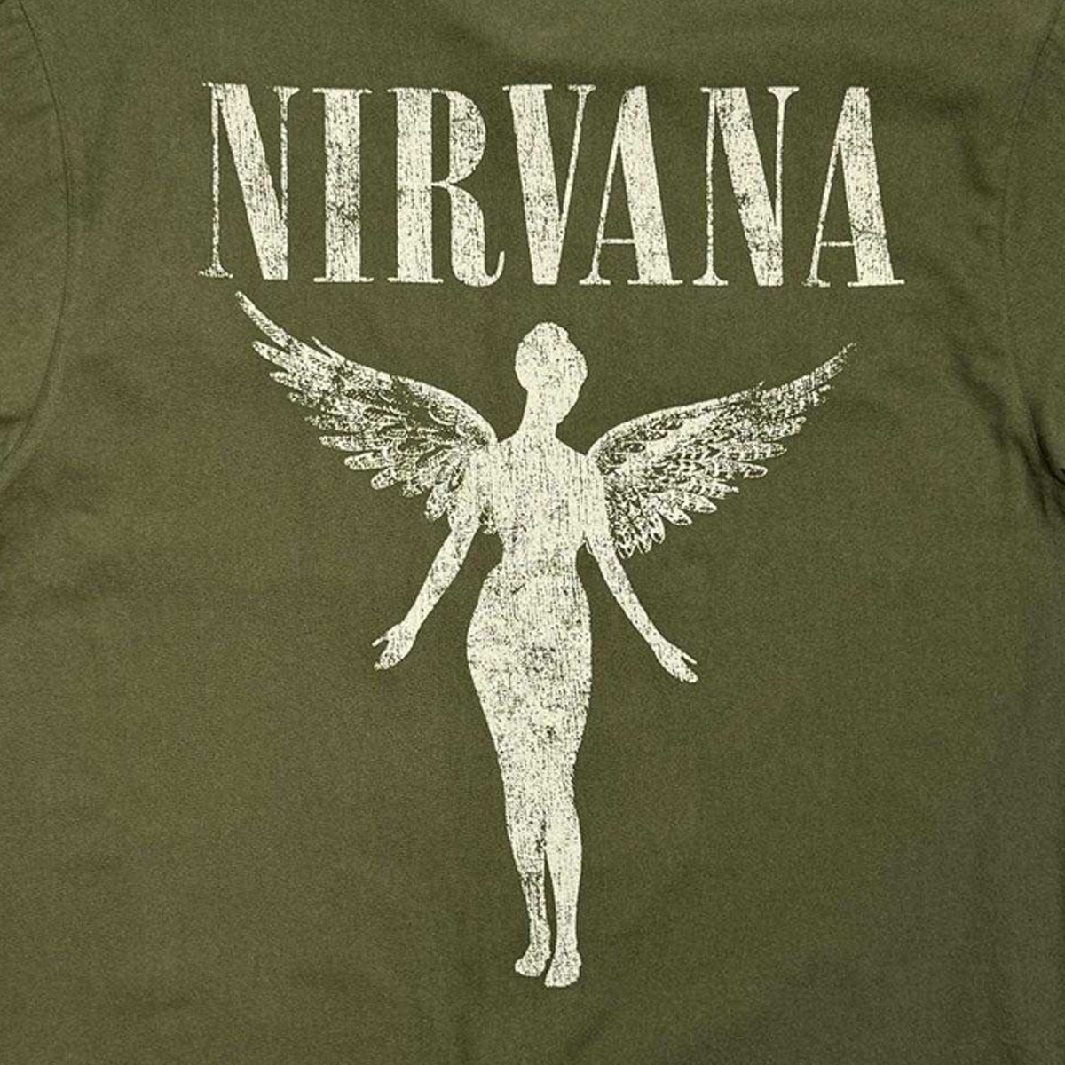 Green - Lifestyle - Nirvana Unisex Adult Utero Logo Back Print Shirt