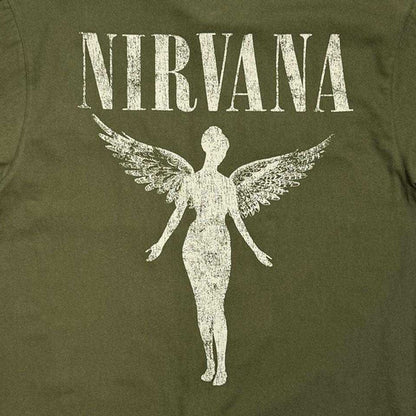 Green - Lifestyle - Nirvana Unisex Adult Utero Logo Back Print Shirt