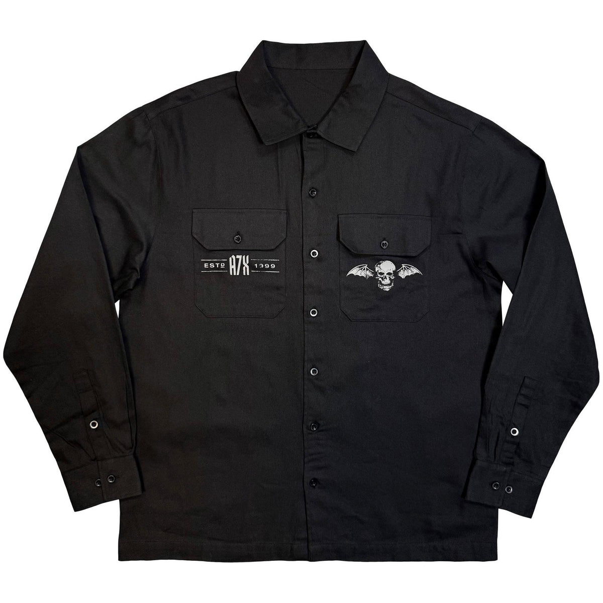 Black - Front - Avenged Sevenfold Unisex Adult Est.1999 Back Print Shirt