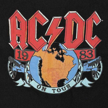 Black - Lifestyle - AC-DC Unisex Adult On Tour '83 Back Print Shirt