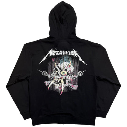 Black - Back - Metallica Unisex Adult Scary Guy Scary Back Print Full Zip Hoodie