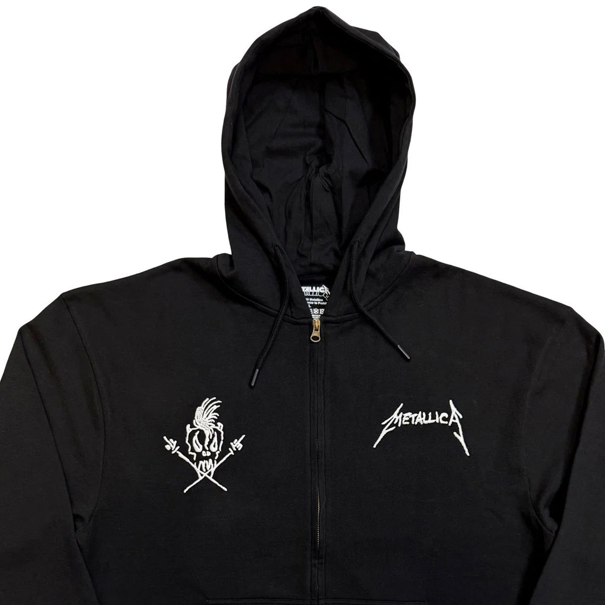 Black - Side - Metallica Unisex Adult Scary Guy Scary Back Print Full Zip Hoodie