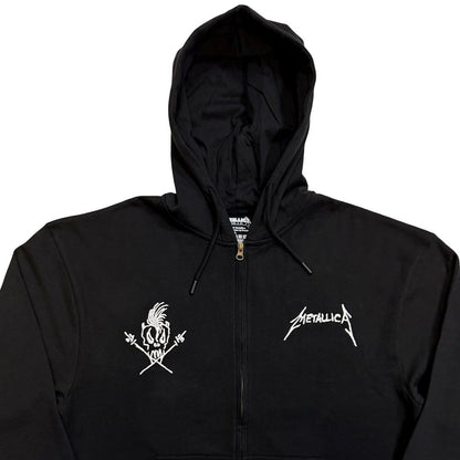 Black - Side - Metallica Unisex Adult Scary Guy Scary Back Print Full Zip Hoodie