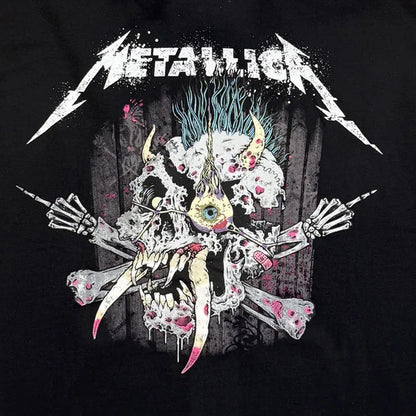 Black - Lifestyle - Metallica Unisex Adult Scary Guy Scary Back Print Full Zip Hoodie