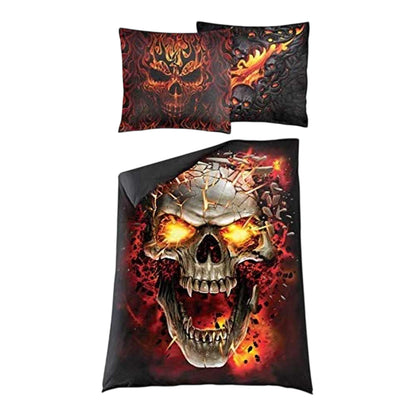 Black - Back - Spiral Direct Skull Blast Duvet Cover Set