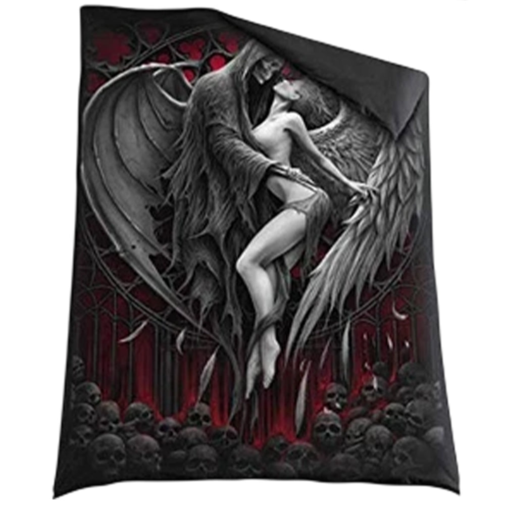 Black - Back - Spiral Direct Dead Kiss Duvet Cover Set