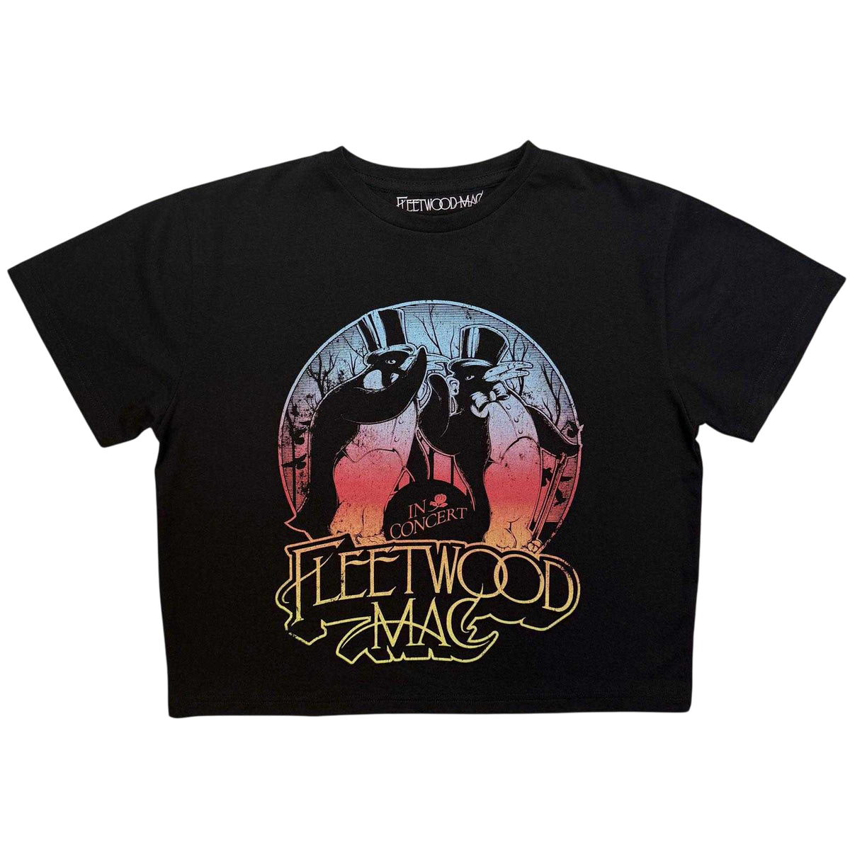 Black - Front - Fleetwood Mac Womens-Ladies Crop Top