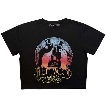 Black - Front - Fleetwood Mac Womens-Ladies Crop Top