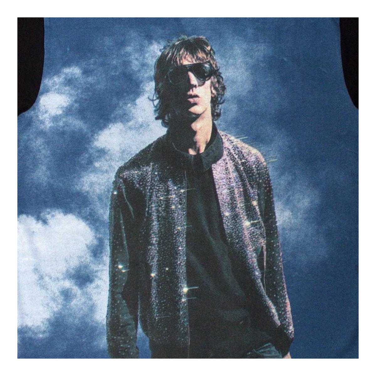 Black - Side - Richard Ashcroft Unisex Adult Jacket Glitter T-Shirt
