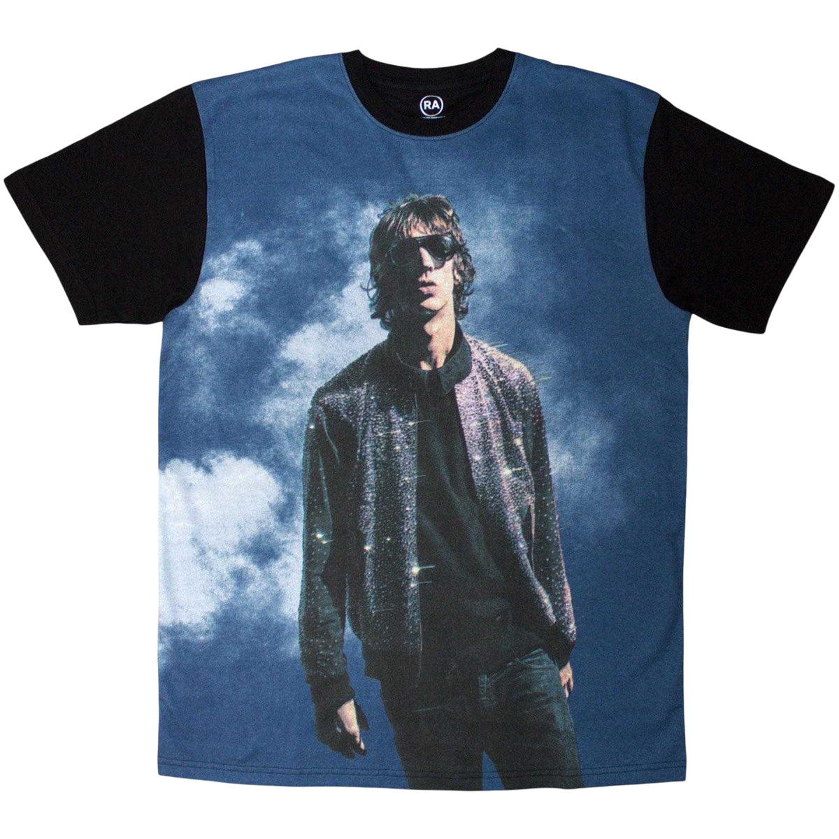 Black - Front - Richard Ashcroft Unisex Adult Jacket Glitter T-Shirt