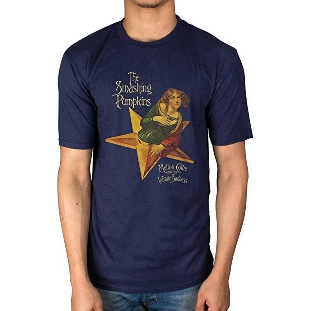 Navy Blue - Front - The Smashing Pumpkins Unisex Adult Mellon Collie T-Shirt