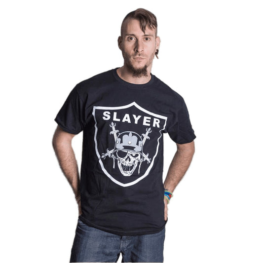Black - Front - Slayer Unisex Adult Slayders T-Shirt