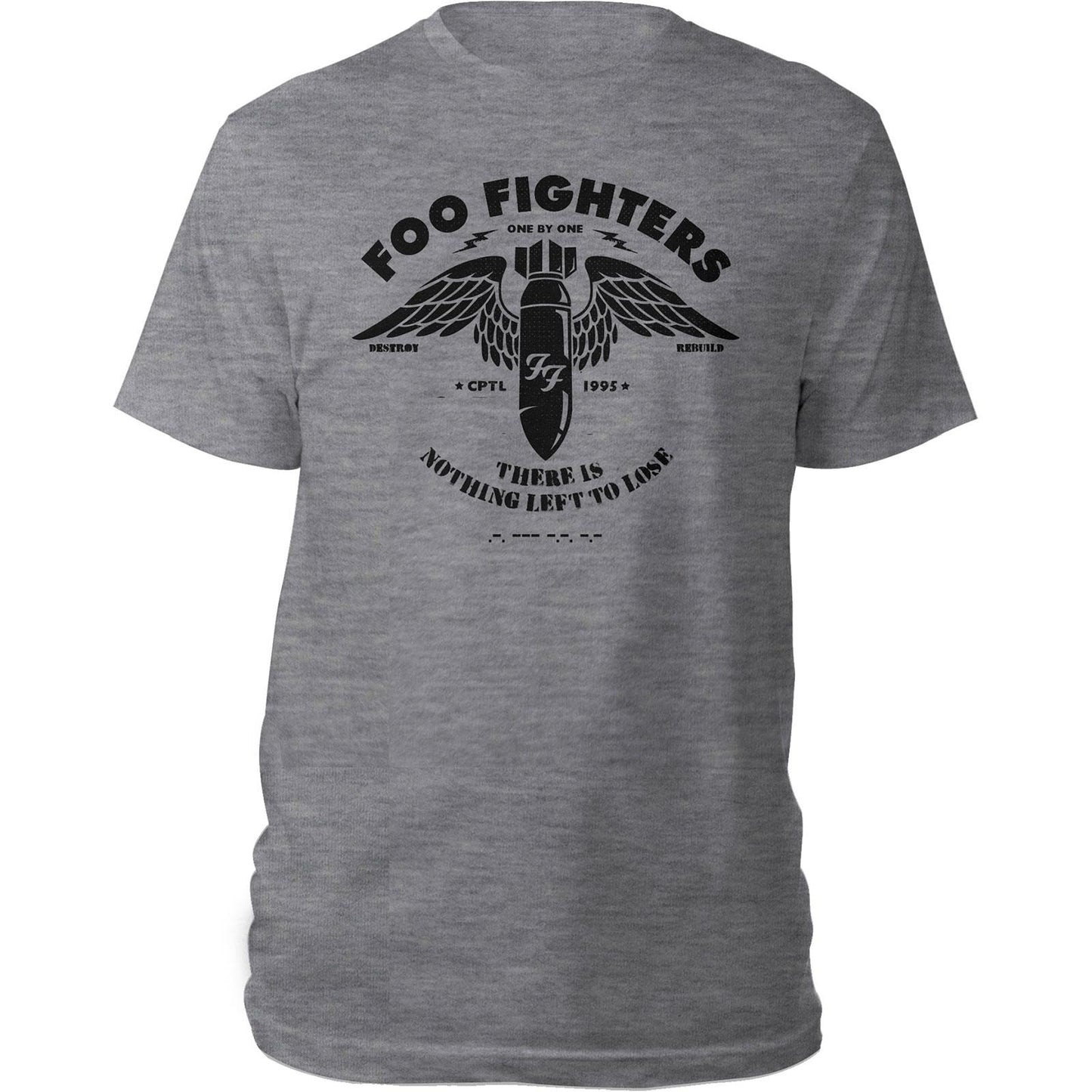 Grey - Front - Foo Fighters Unisex Adult Stencil T-Shirt