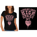 Black - Front - Motley Crue Womens-Ladies Kick Start My Heart T-Shirt