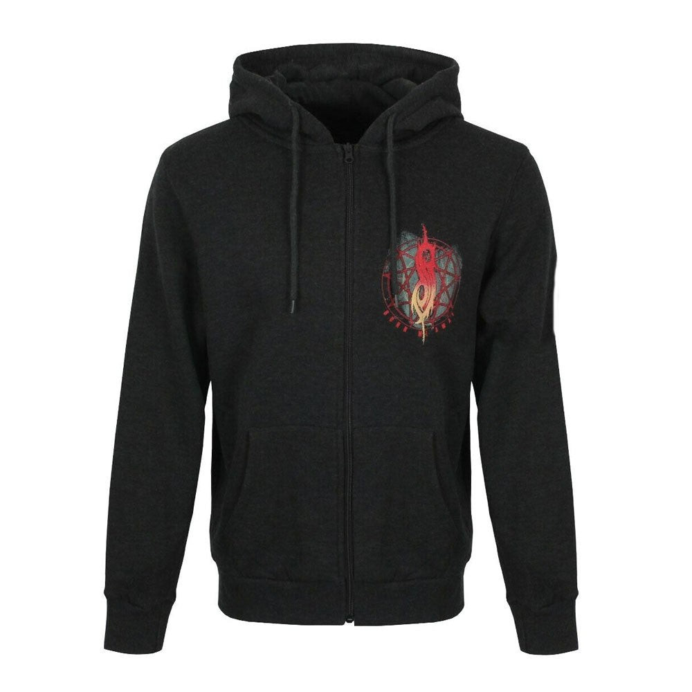 Dark Grey - Front - Slipknot Unisex Adult Burn Me Away Back Print Zipped Full Zip Hoodie