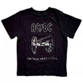 Black - Front - AC-DC Childrens-Kids About To Rock T-Shirt