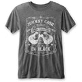 Charcoal Grey - Front - Johnny Cash Unisex Adult The Man In Black Burnout T-Shirt