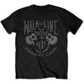 Black - Front - Johnny Cash Unisex Adult Walk The Line T-Shirt